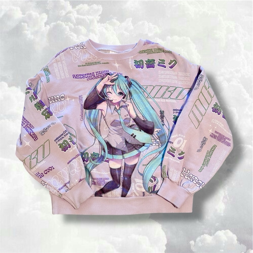 Zara Kids HATSUNE MIKU Lavender Sweatshirt